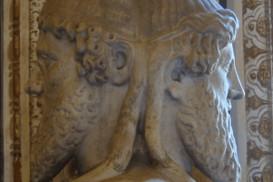 The God Janus statue